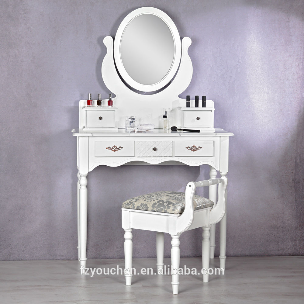 Modern White Simple Wooden Dressing Table