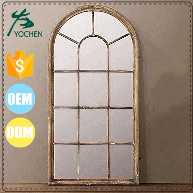 Floor Standing Antique Full Length Decorative Wood Wall Window Mirror