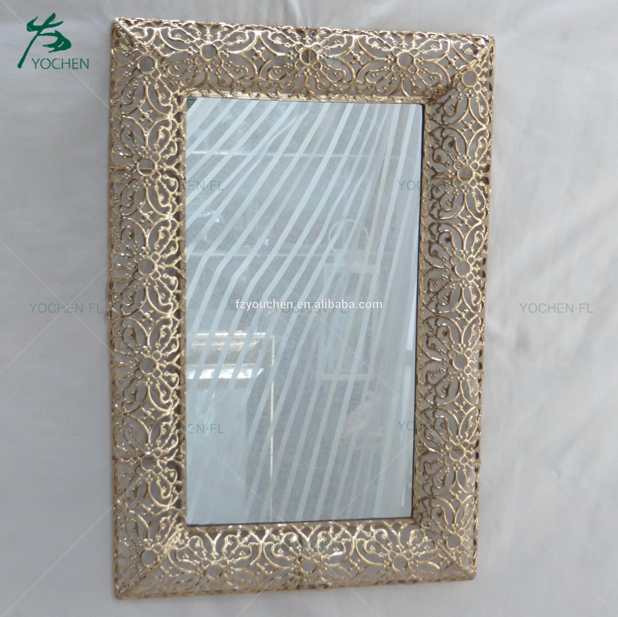 Metal frame mirror home decoration wall hanging mirror