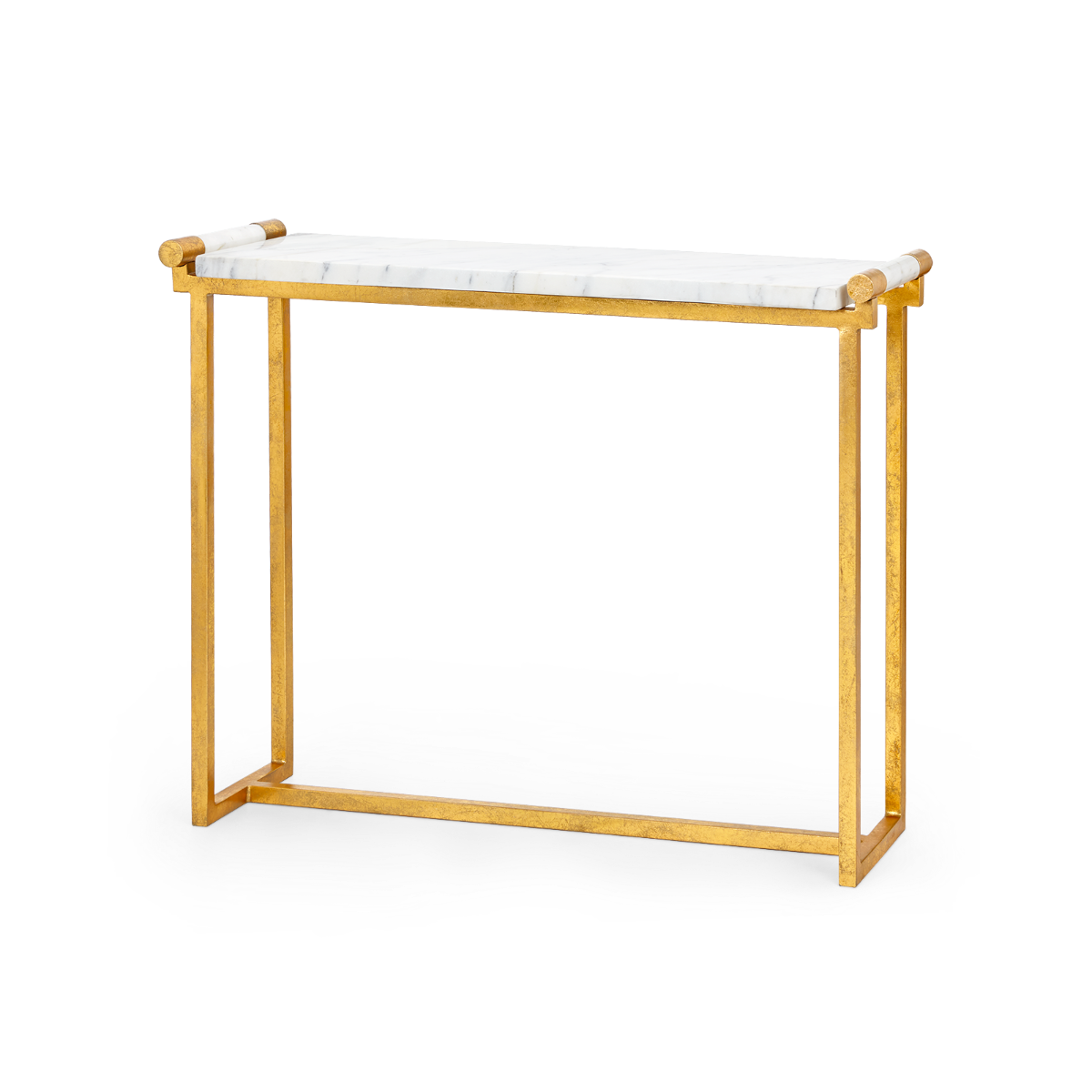 Living room furniture gold leaf metal table console table