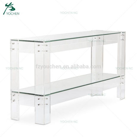Living room furniture mirrored acrylic console table