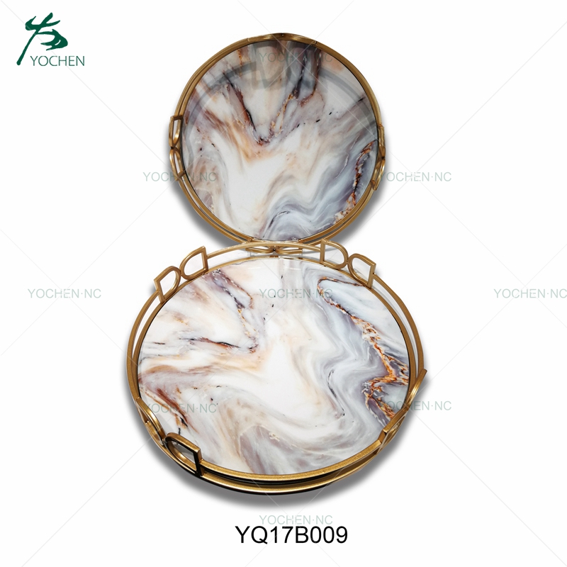 metal globe table decoration marble serving tray