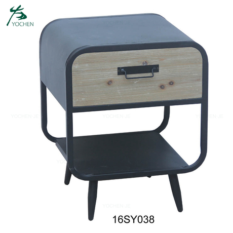 luxury small furniture one drawer wooden side table nighstand