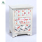 White wooden cabinet storage with 2-drawer and 2-baskets