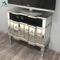 Vintage Mirrored Silver Gilded Three Drawers Media Unit