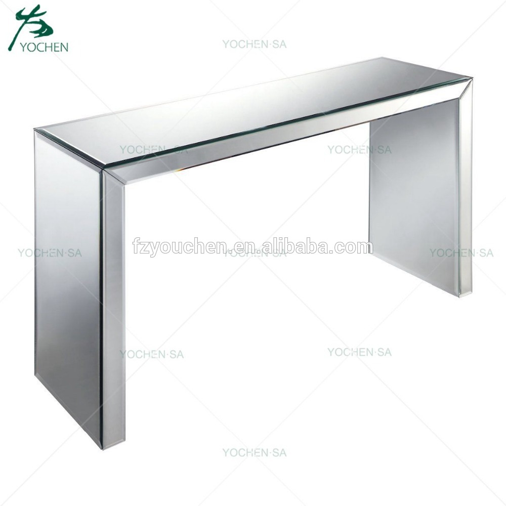 Hall Table Clear Mirrored Design