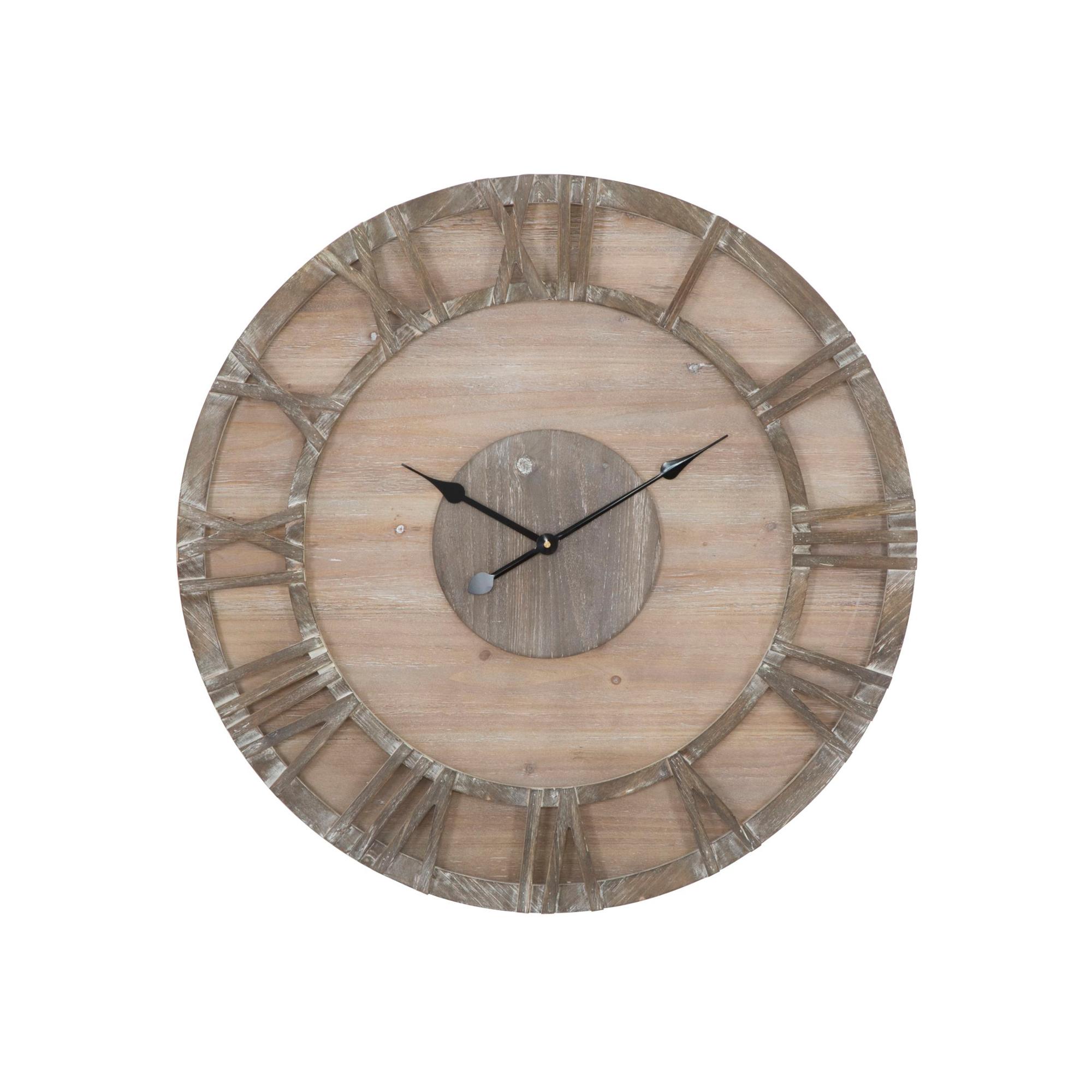 Antique vintage handmade wood wall clock