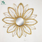 Home hanging flower shape decorative gold wall mirror