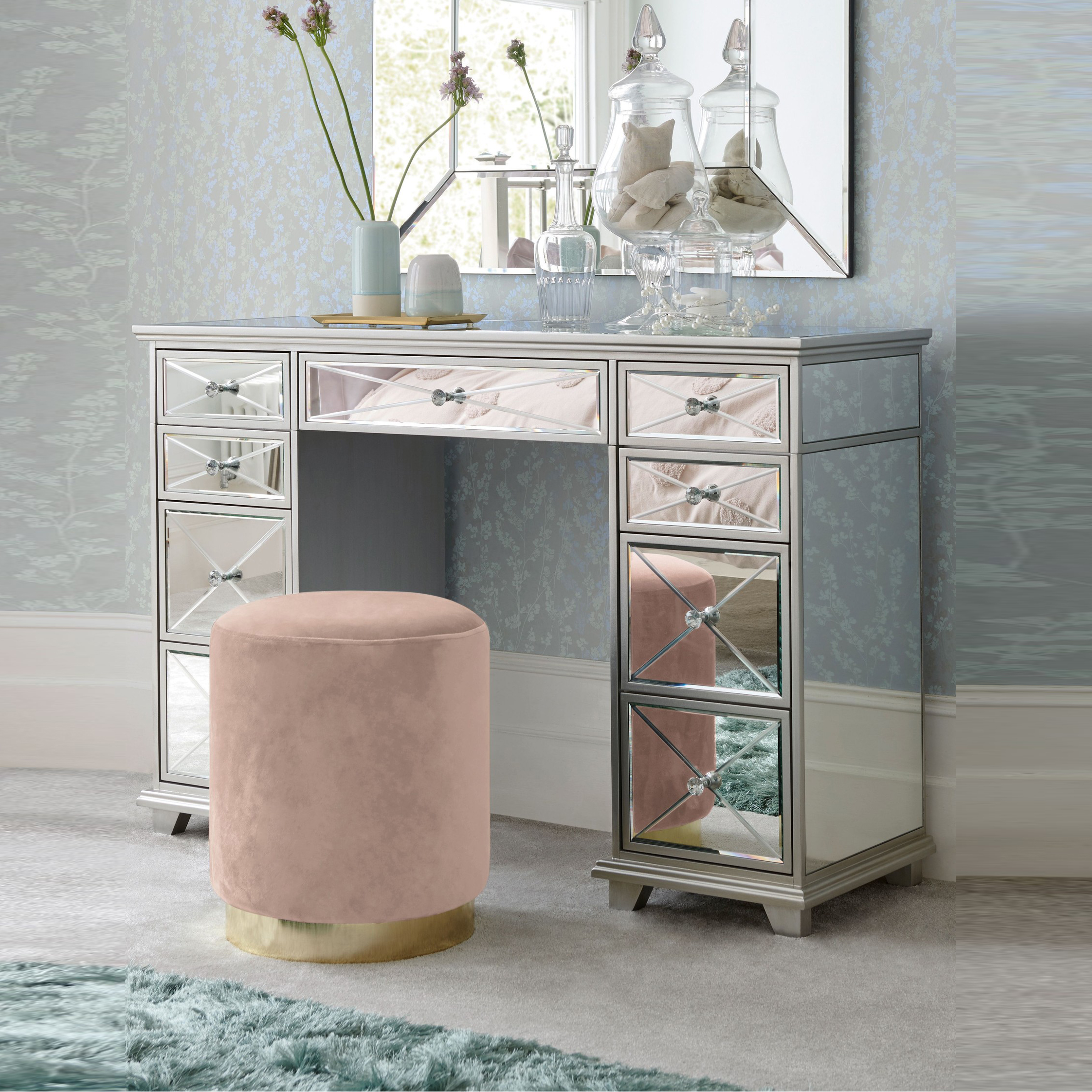 large dresser mirrored dressing table with mirror and stool dressing table modern