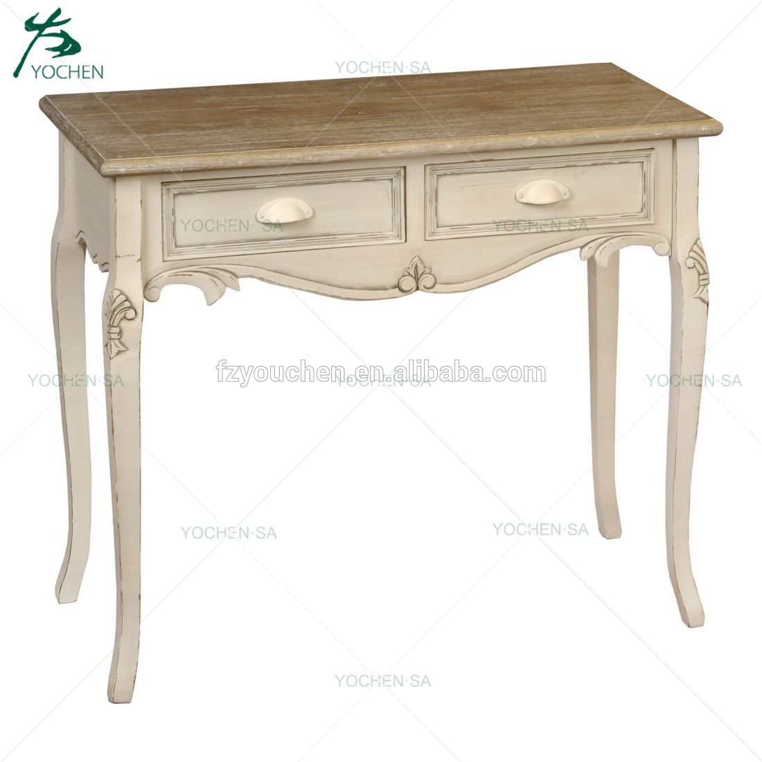 Shabby chic Old White Wooden Console Table Living Room Furniture