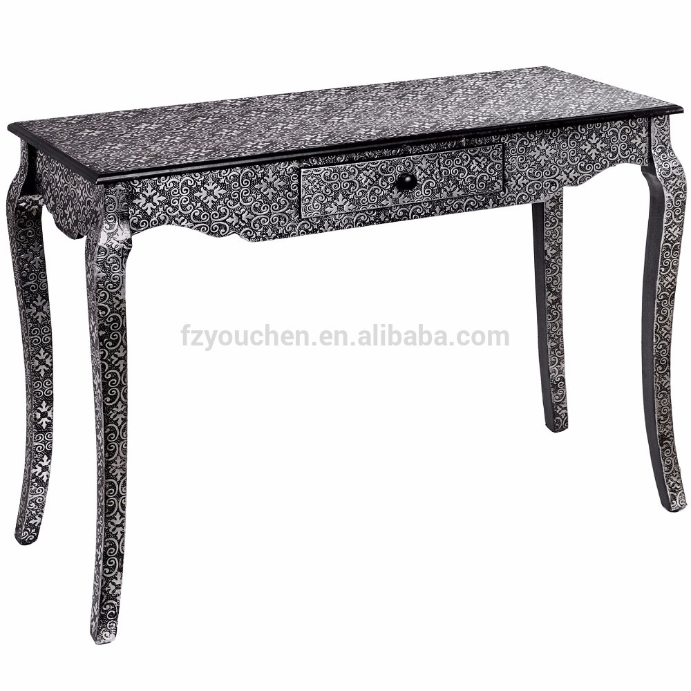 Marrakech Console Table with Wood Carved