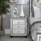 Bedroom Funiture White Glass 3 Drawer Mirrored Chest