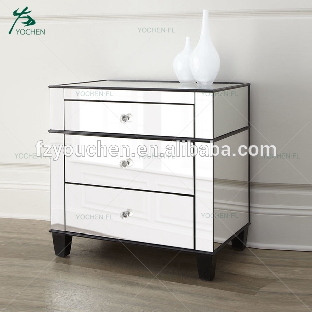 living room furniture modern wood mirror cabinet for wholesale