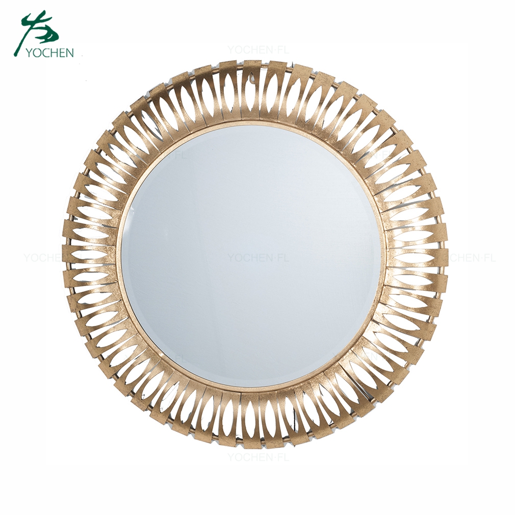 modern bedroom mirror waterproof durable metal frame mirror