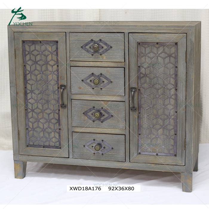 vintage furniture reclaimed wood drawers cabinet