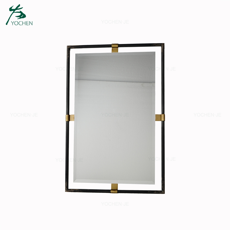 Modern Clear Unique Acrylic Gold Oval Wall Mirror