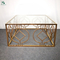 Fashion whosale price stainless steel coffee table sets golden color living room furniture