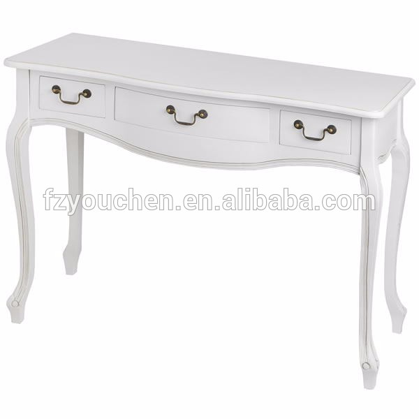 Classic White French Style Hall Table with Drawer
