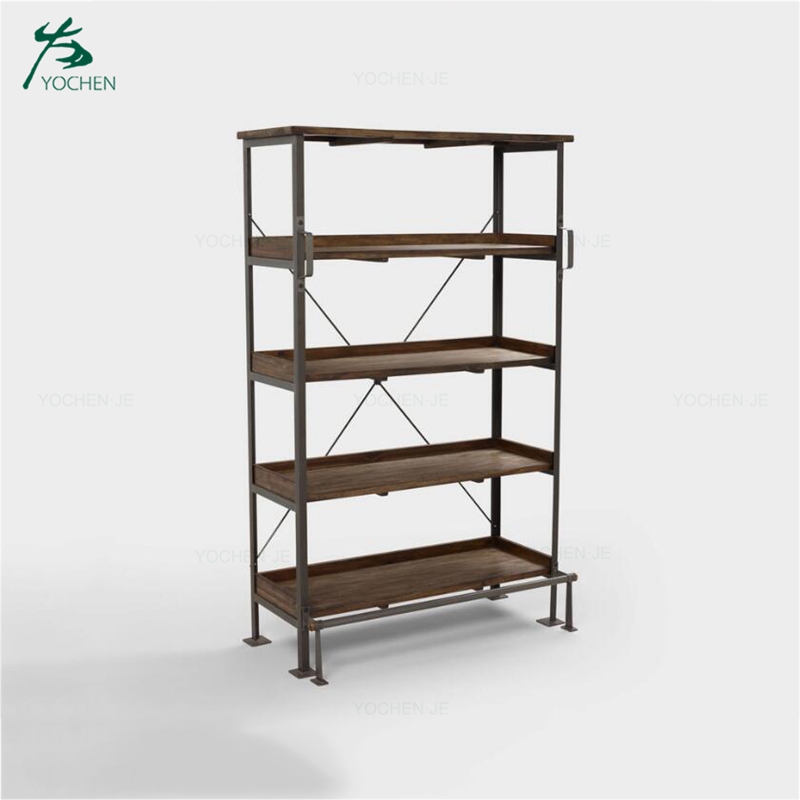 Narrow Wood Storage Shelf Unit Display Storage Rack