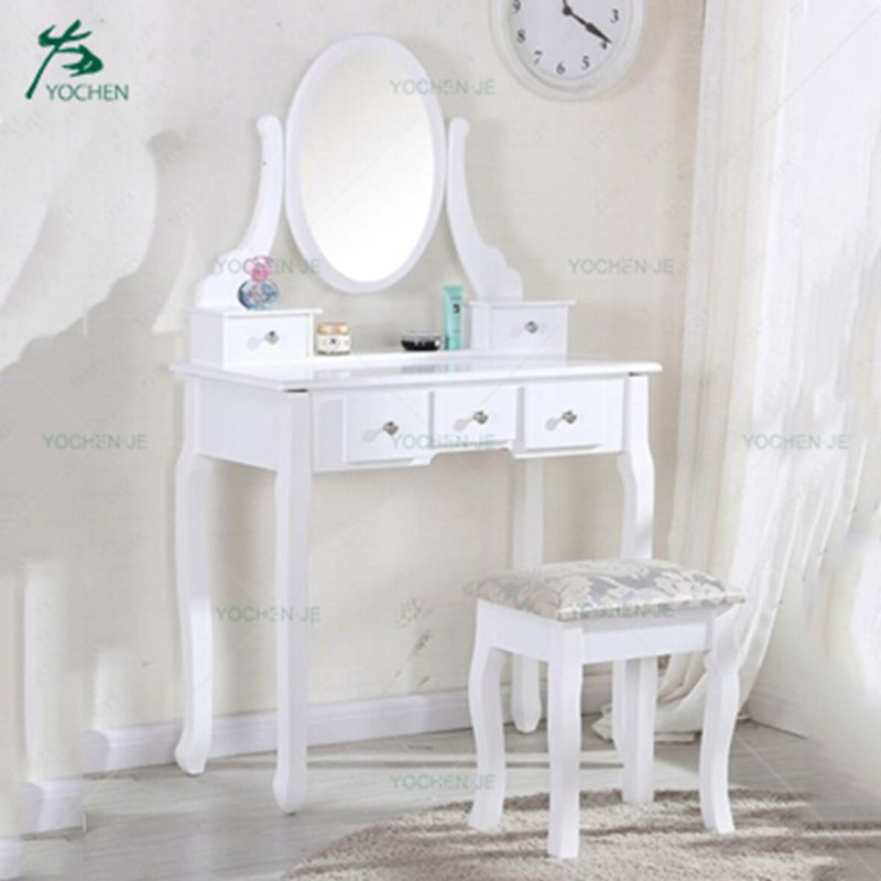 Modern white bedroom wood dressing table