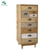 Wood bedroom furniture 5 drawer tallboy chest drawer furniture