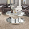 Sparkly modern living room furniture crushed diamond furniture mirrored side table glass top