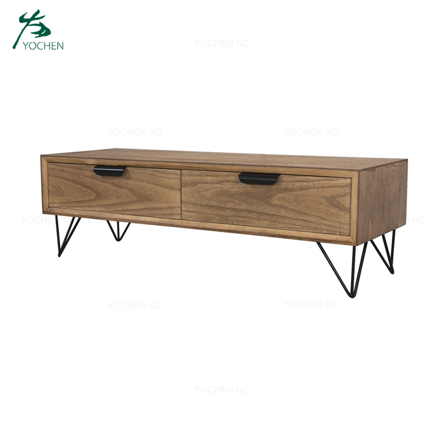 living room modern wooden side table with drawer