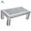 luxury crushed diamond mirrored modern coffee table