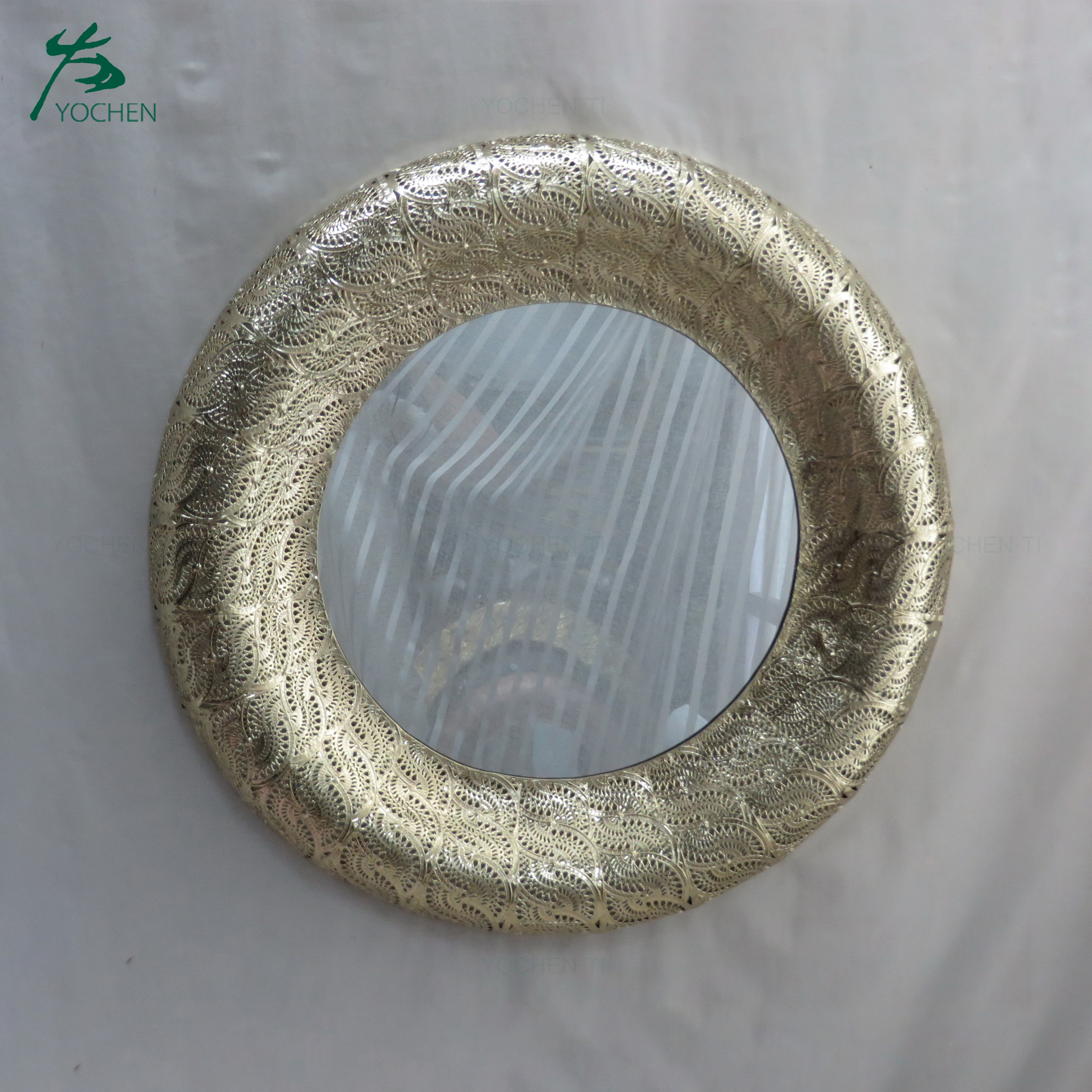 Cheap Price Wall Decor Round Metal Brass Framed Wall Mirrors