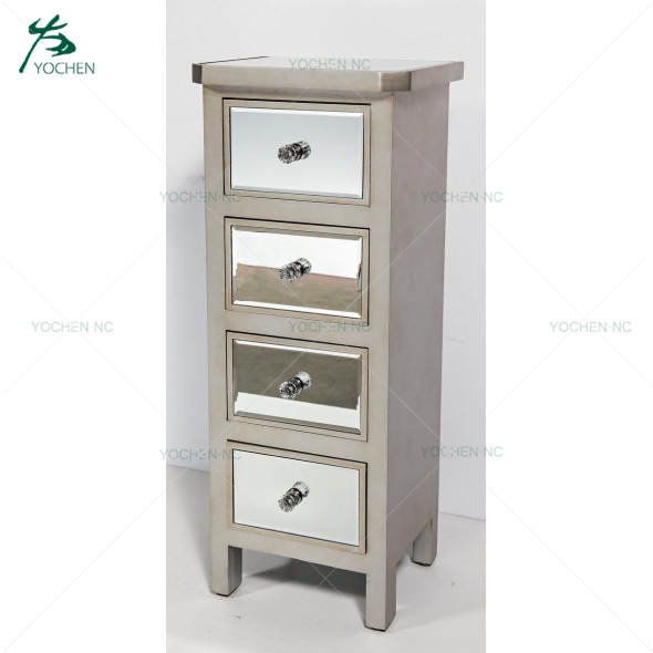 bedroom furniture mirrored 1 drawers night stand
