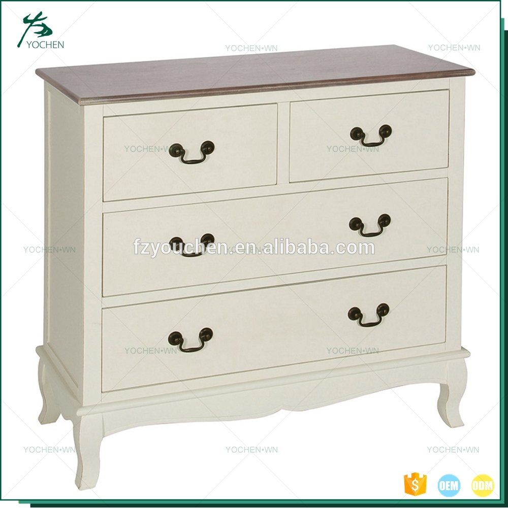 Bedroom Furniture French Three Drawer Chest of Drawers Wood