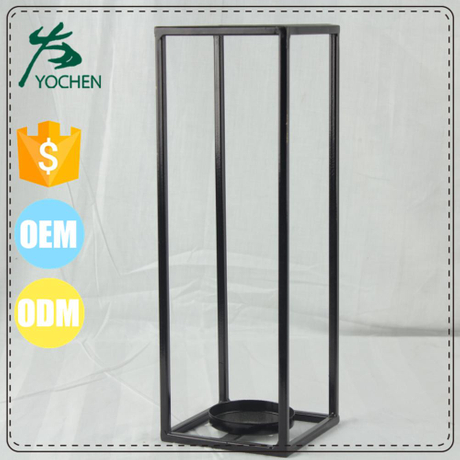 black frame tall metal floor standing japanese candle holder