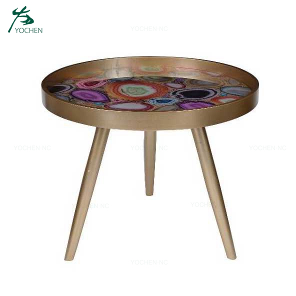 Modern Round Wooden Tea Table Coffee Table
