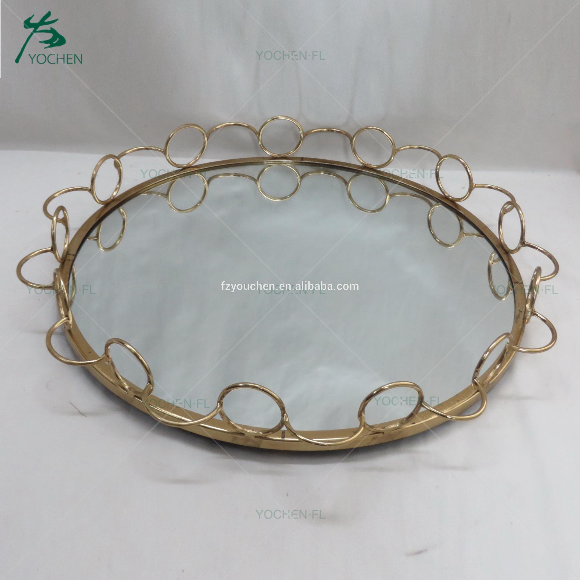 Table decorative metal square plate