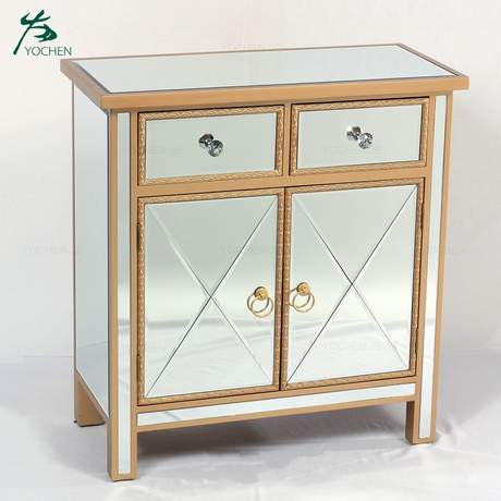 Mirrored furniture bedroom wooden drawer cabinet