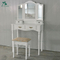 Shabby chic metal wood dressing table with mirror