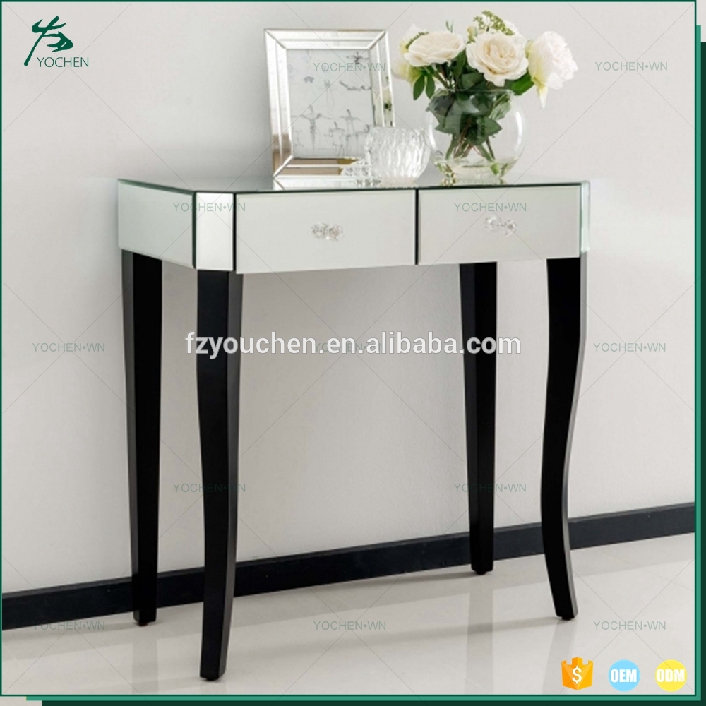 Hot Sale Fashion Modern Glass Mirrored Console Table