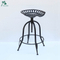 Outdoor use industrial black iron antique bar stool chairs