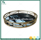 Mirror tray living room decorative round marble metal tray
