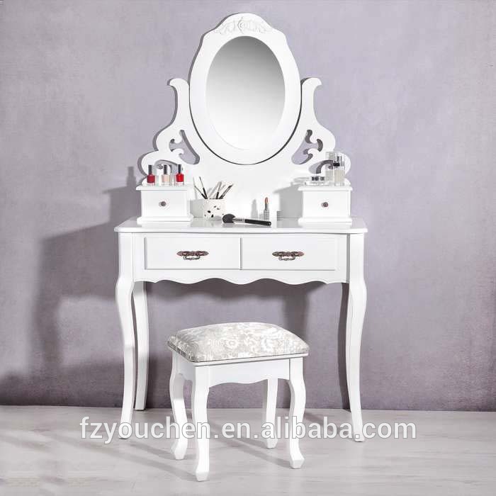 Make Up Vanity Kids Modern Simple Wooden Dressing Table with Drawer