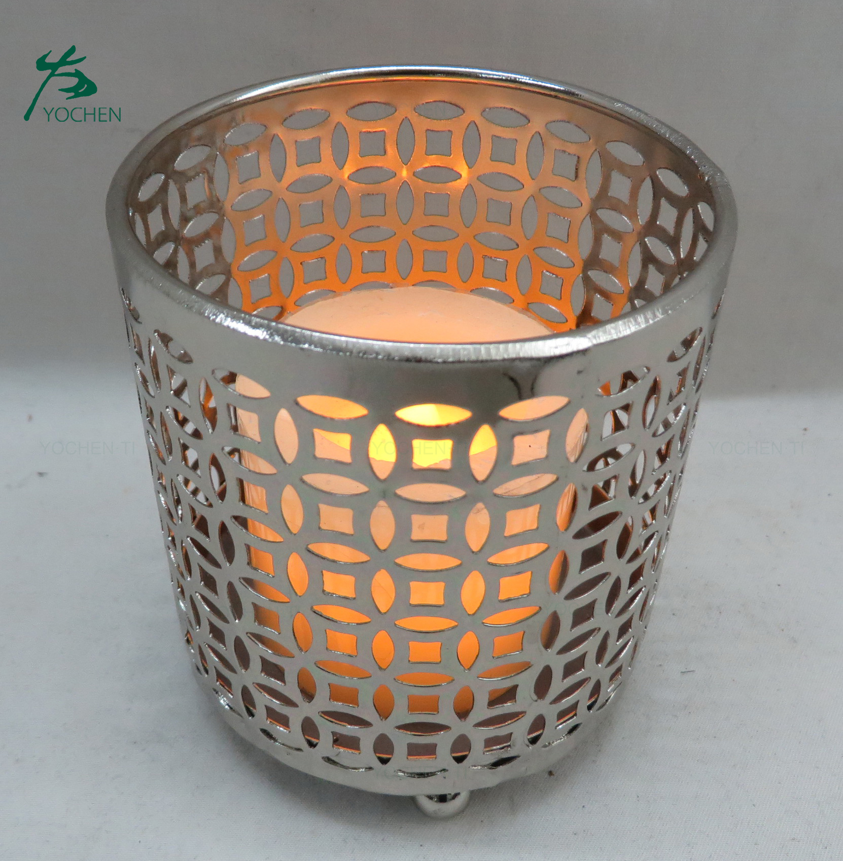 China manufacturer supply customized round metal candle holder