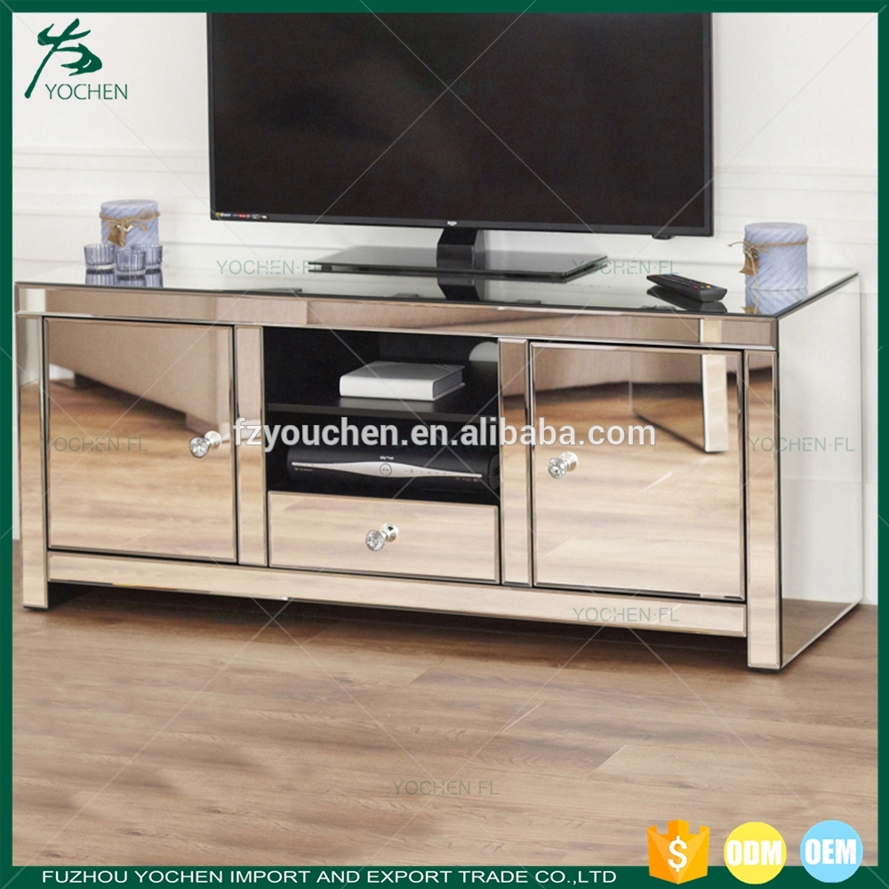 antique furniture modern wooden mirrored tv unit stand furniture