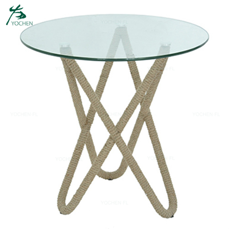 charming design clear glass round table