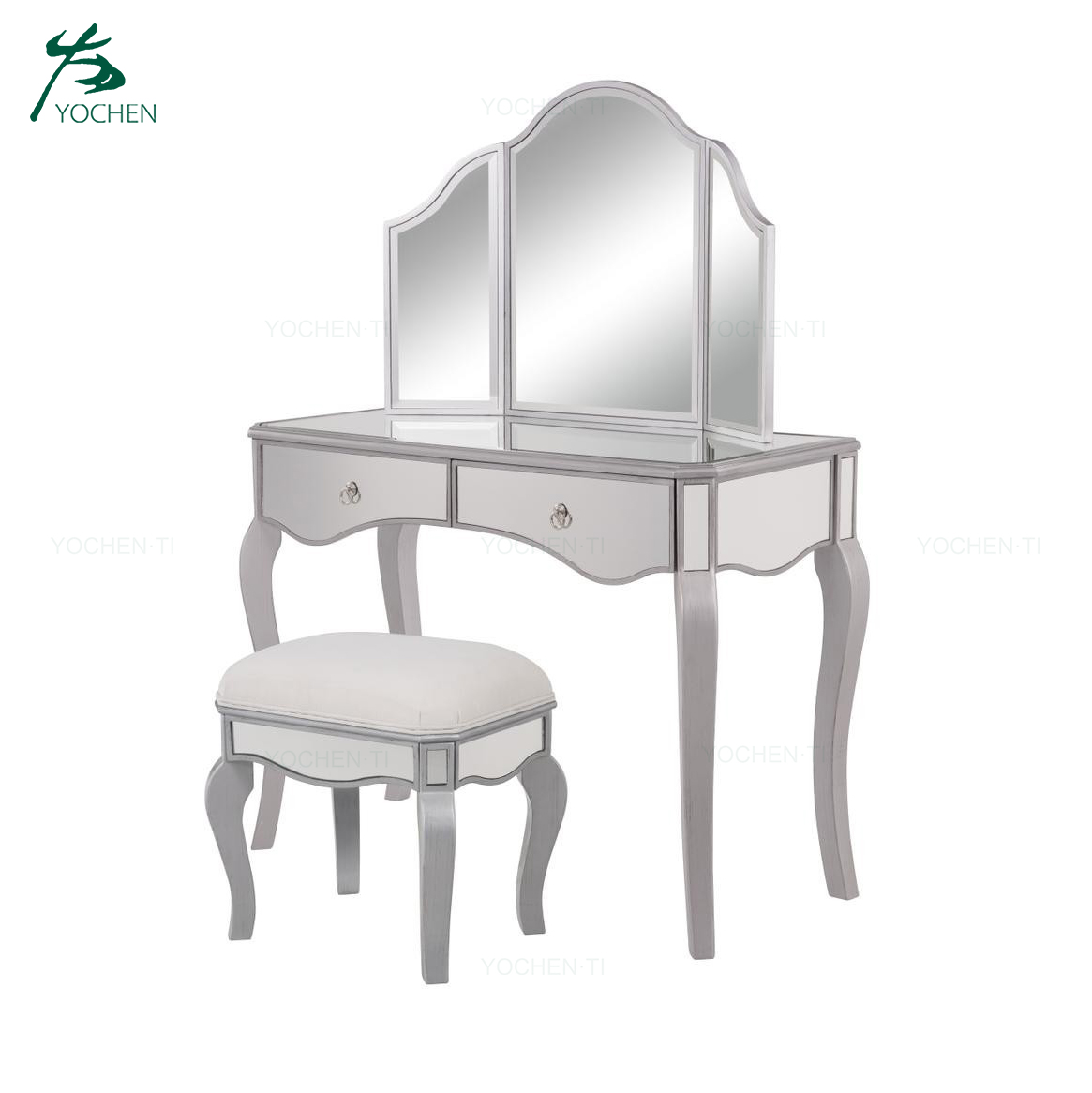 European Style Mirrored Furniture Mirrored Console Table
