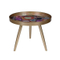home decoration wooden round marble coffee table