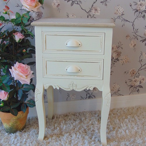 wholesale furniture elegant white antique french bedside table