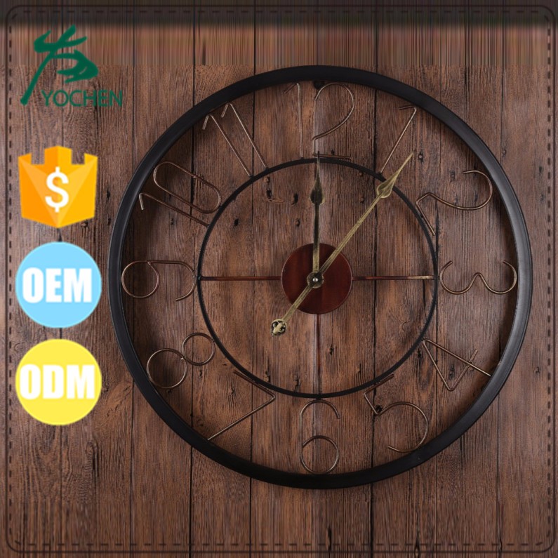 vintage decoration for home clock metal wall clock