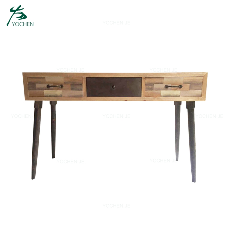 Modern wooden entryway long narrow hallway console table