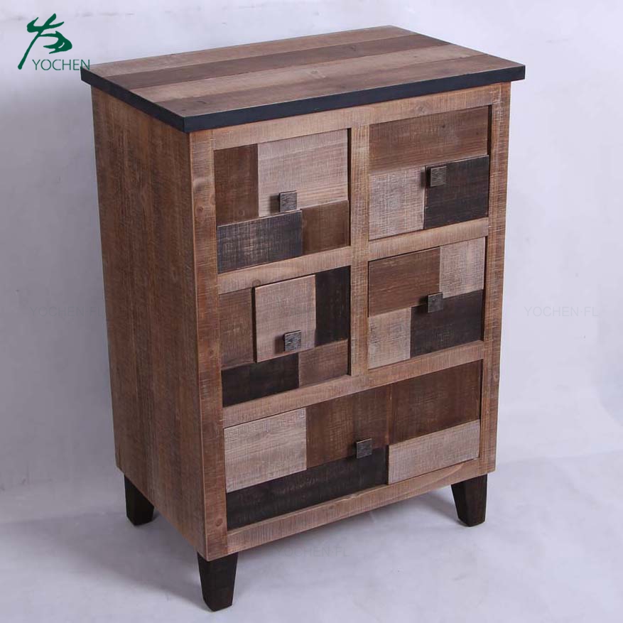 American provincial furniture natural color wood cabinet furniture