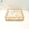 Rectangle Marble decorative serving mirror metal tray for wholesale service